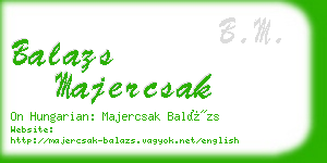 balazs majercsak business card